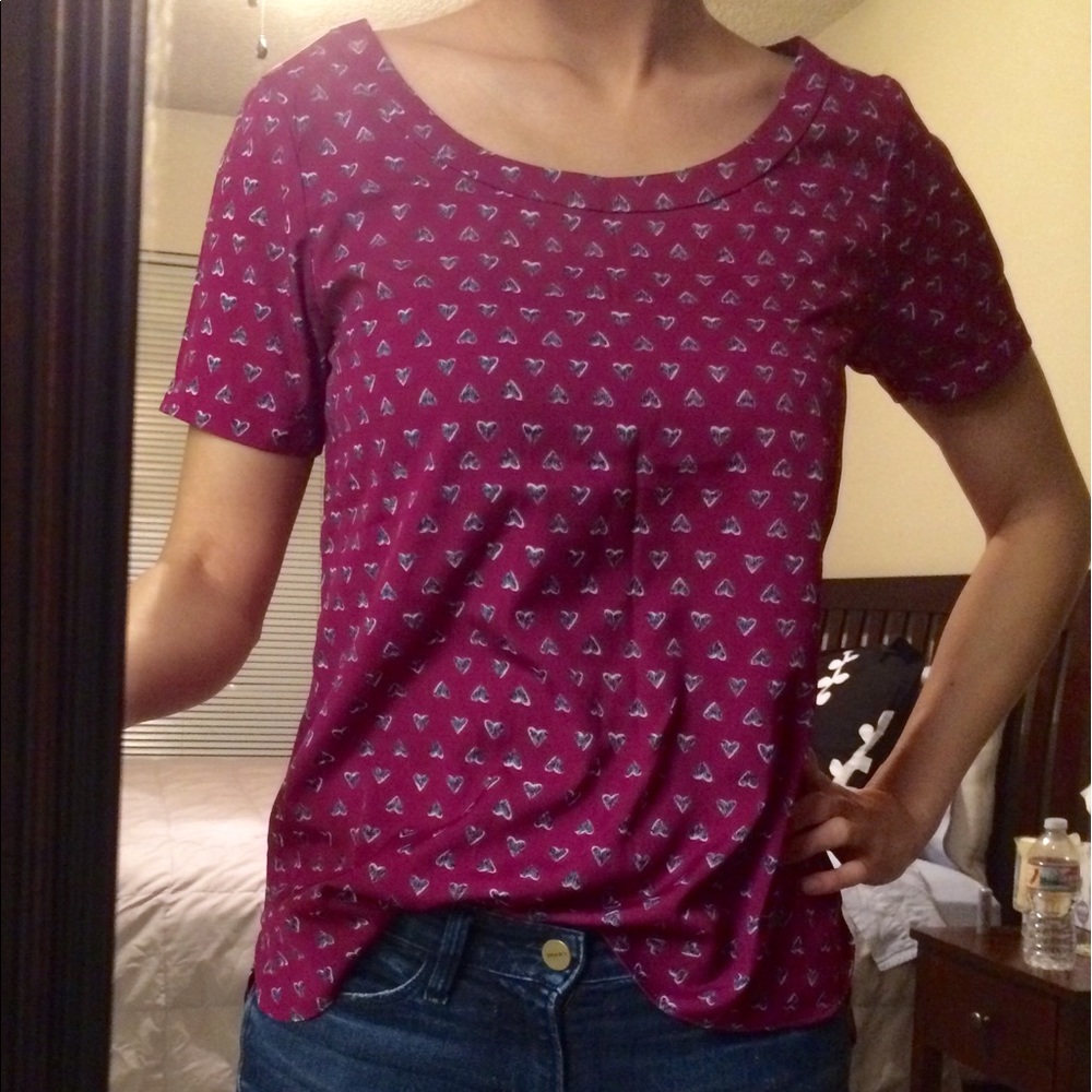 Banana Republic Hearts Blouse